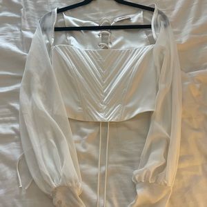 Silk blouse corset danielle guizio never worn